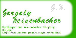 gergely weisenbacher business card